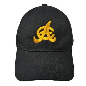 AE Logo Prime Travelers Club Strapback Baseball Cap Black One Size 6 Panel Foxin